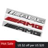 Hots  Metal Car 3d Rear Letter Emblem Trunk Sticker for Mercedes benz AMG C E S GLE CLC Class W204 W203 W205 W124 W221 W213 W212