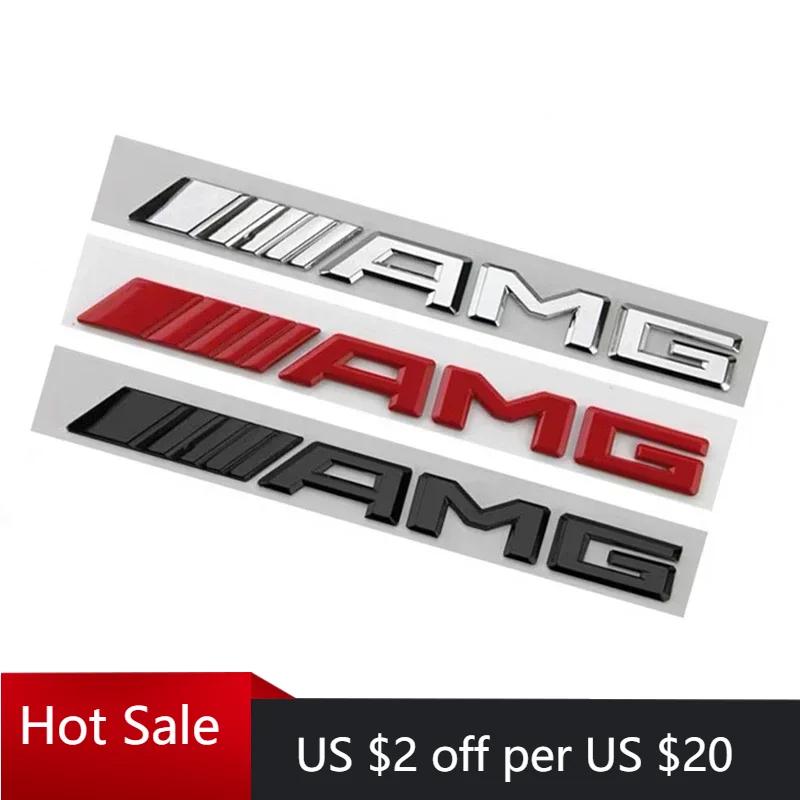 Hots  Metal Car 3d Rear Letter Emblem Trunk Sticker for Mercedes benz AMG C E S GLE CLC Class W204 W203 W205 W124 W221 W213 W212