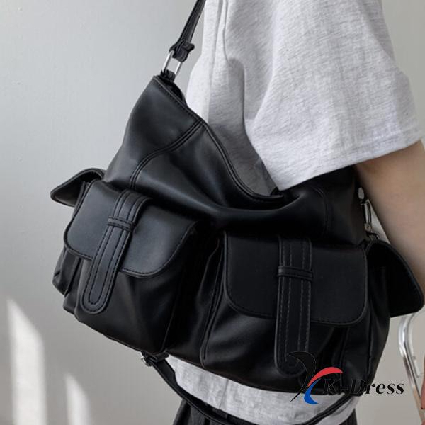 Lucky Pocket Leder Große Schultertasche Crossbag