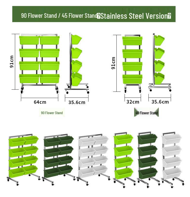 Mobile Multi-layer Plant Stand with Wheels for Balcony - Ideal for Flowers, Vegetables, and Strawberries