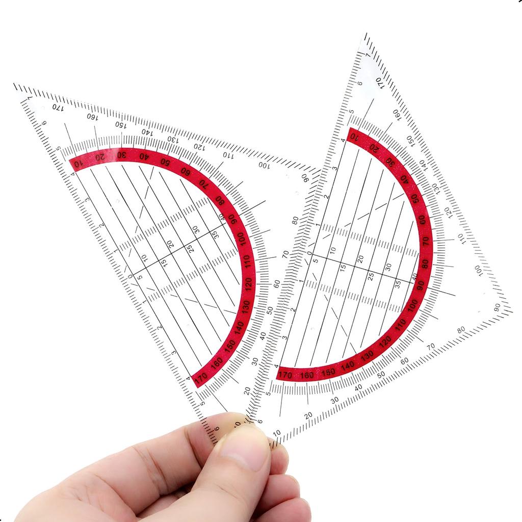 2pcs Triangle Ruler Square Set 90mm 45 Degrees Plastic Stationery,for Architectors Students Office Designers Painting Drafting Math Geometry Drawing