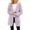 Womens Fuzzy Plush Loose Cardigan Winter Warm Casual Outerwear Home Loungewear