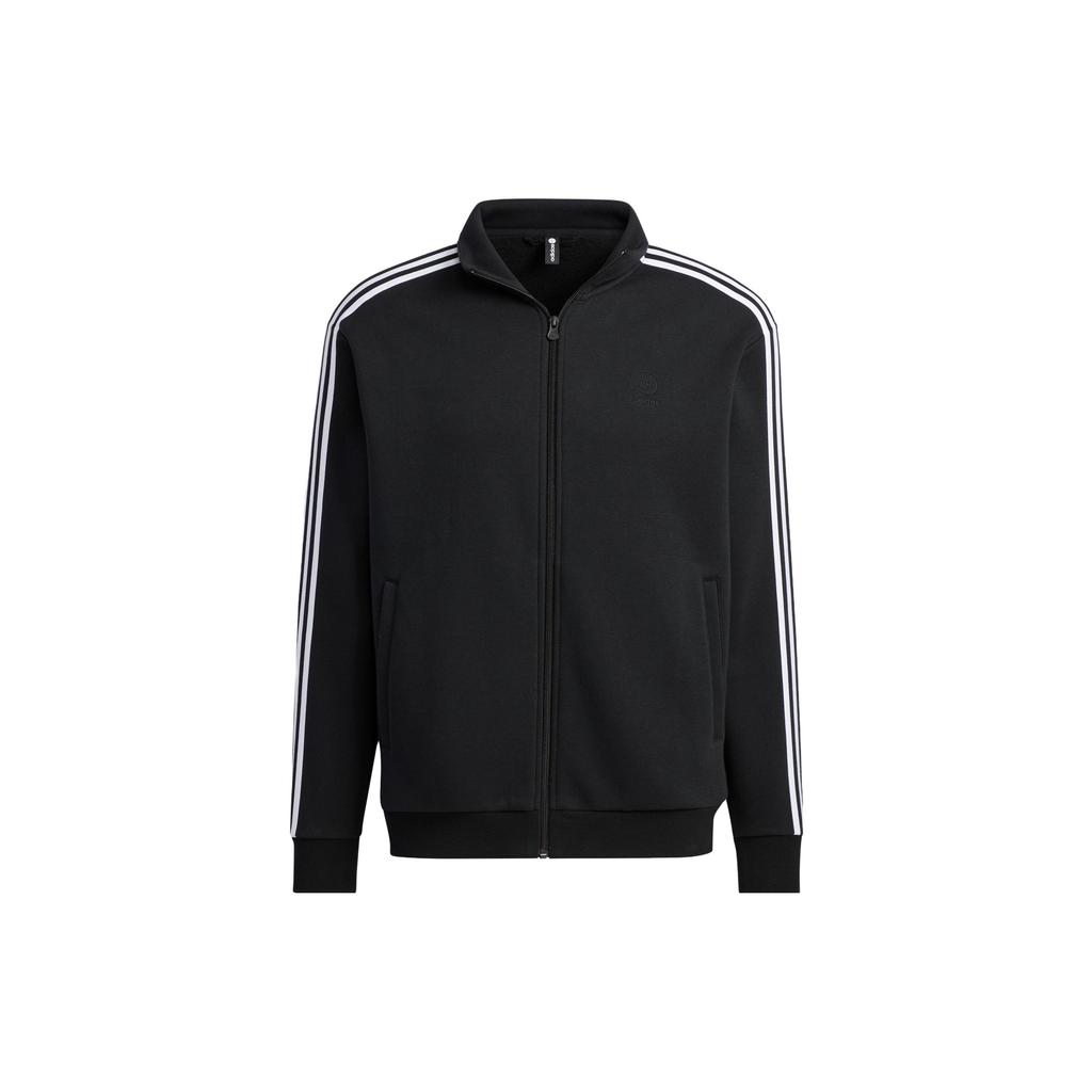 adidas Neo Unisex Three-Stripe Zipper Loose Casual Outerwear Jacket Black IA6909