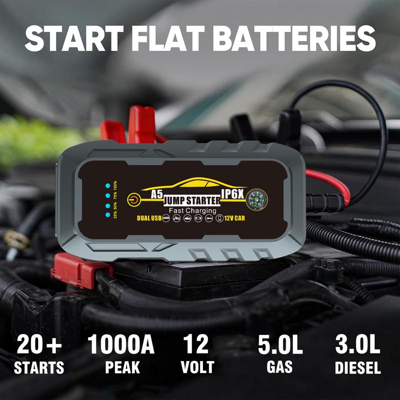 Portable Car Emergency Battery Booster 12V 22200mWh Jump Starter Power Bank Car Battery Jump Starter