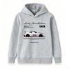 Kids Boys Girls Pullover Hoodie, Cool Race Car Speed Street Aesthetics Print Casual Soft Hooded Sweatshirt for Daily Wear Street Style Children Top