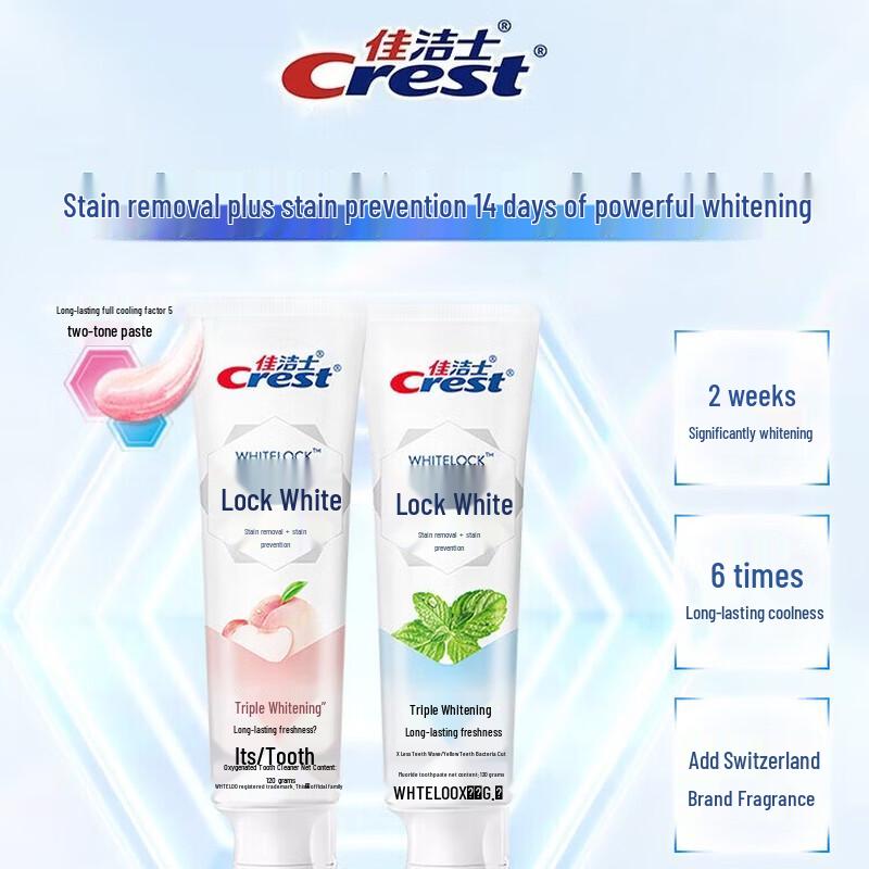 Lengsuanling Crest Lock White Mint Peach Toothpaste