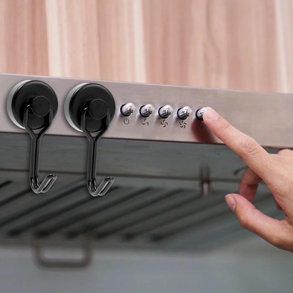 1PCS Swivel Swing Magnet Hooks Multifunctional Strong Load-Bearing Hook Home Refrigerator Locker Hanging Magnetic Organization