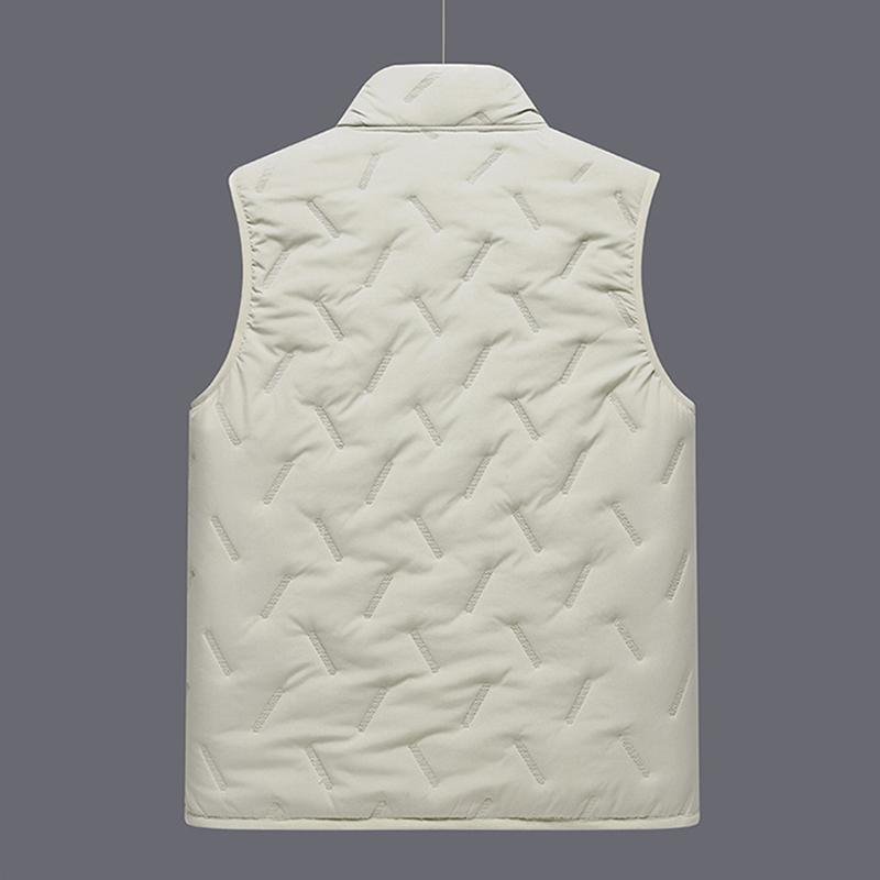 Thiened Teplá péřová vesta Pánská Podzim Zima Sametová Zipová Dekorace