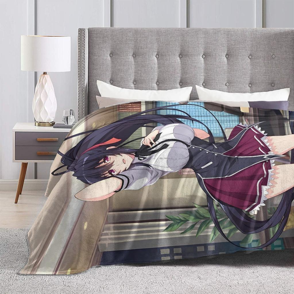 High School DxD Flanelové deky Zima Měkká Odolná Přehozová deka pro Studenty Ložnice Estetická Přehoz na postel Pohovka Kryt na postel