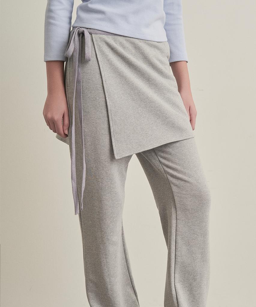 Iteoneolmomeonteu Wrap Layered Pants _ Gray