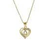 A-Z English Letter Initial Necklace 18K Gold Plated  Necklace Micro Setting Zircon Heart Necklace for Women