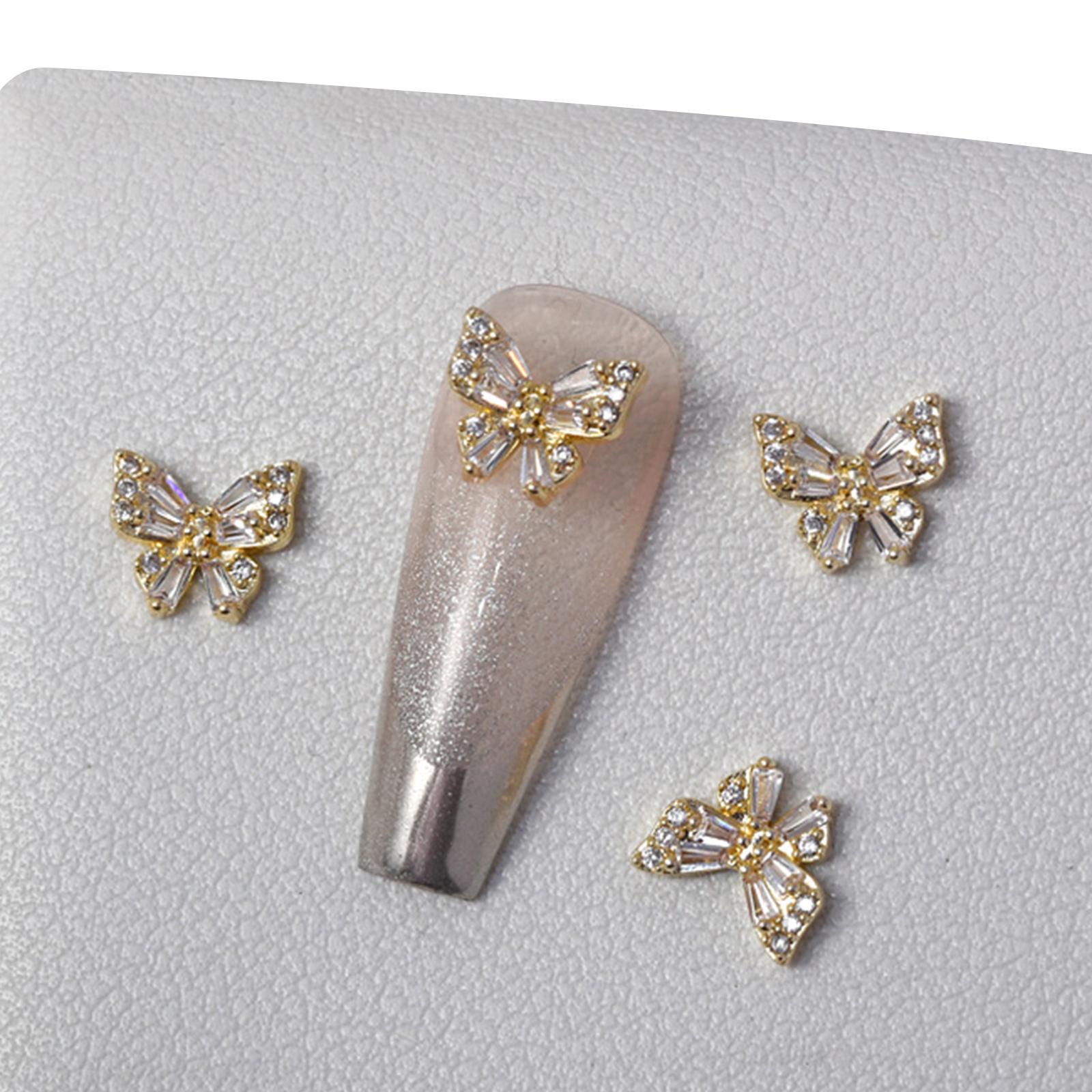 

3D бабочка Стразы для ногтей Украшения для ногтей Металлические гвоздики для ногтей Украшения для ногтей Дизайн красоты для ногтей Подвески Подвески для ногтей Подарки C