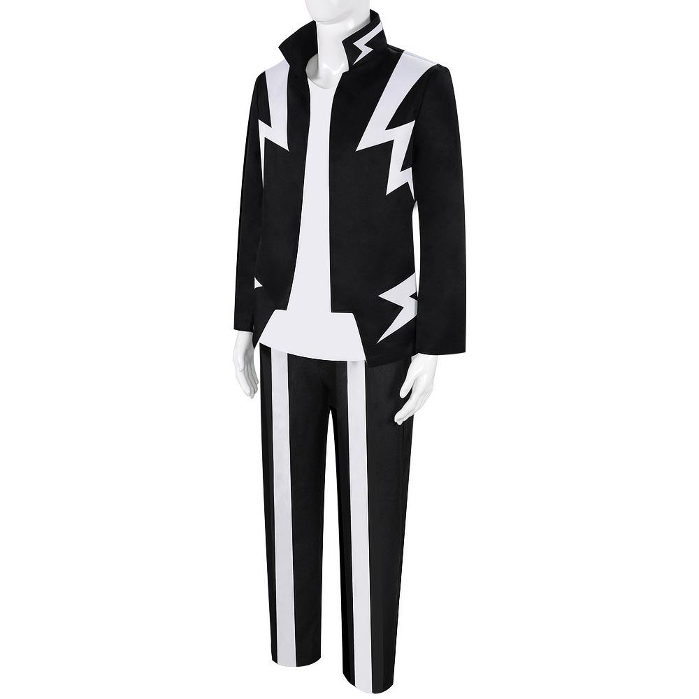 Anime My Hero Academia Disfraz Cosplay Kaminari Denki Pelucas Cortas Horquilla Traje Uniforme Negro Halloween Navidad Fiesta Atuendo