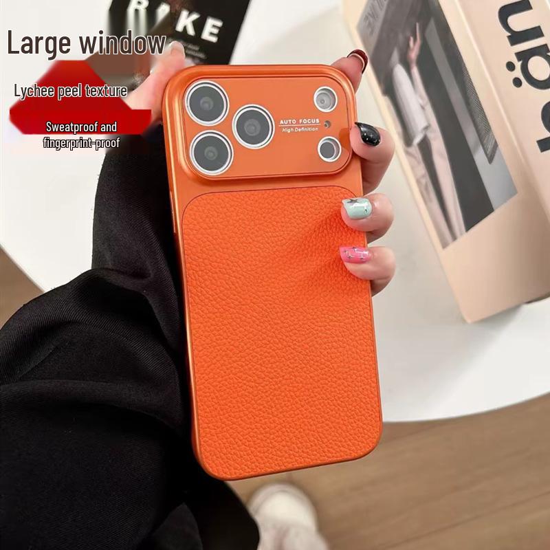 iPhone 17 Pro Max Lychee Pattern Case - Full Coverage for Apple 16 Business 16