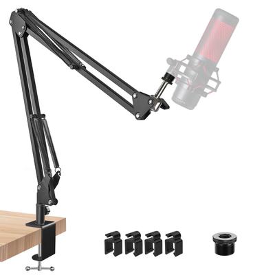 Frgyee Quadcast Mikrofonständer mit Auslegerarm Verstellbarer Federarm Scherenarmständer für HyperX Mikrofone Mikrofonarm für QuadCast S Solocast