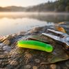 Soft Plastic Fishing Lure 4cm Salt-Infused Worm Bait for Outdoor Freshwater Fishing Bass Pike Blackfish Lure