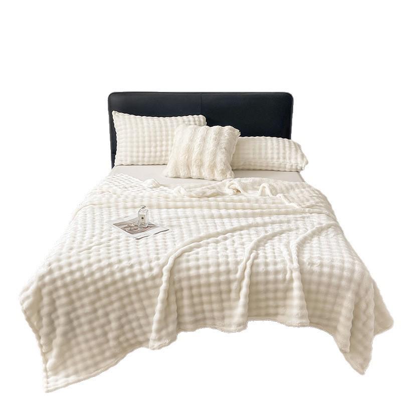 Verdickte Korallenfleece Kaninchen Plüschdecke für Bett und Büro