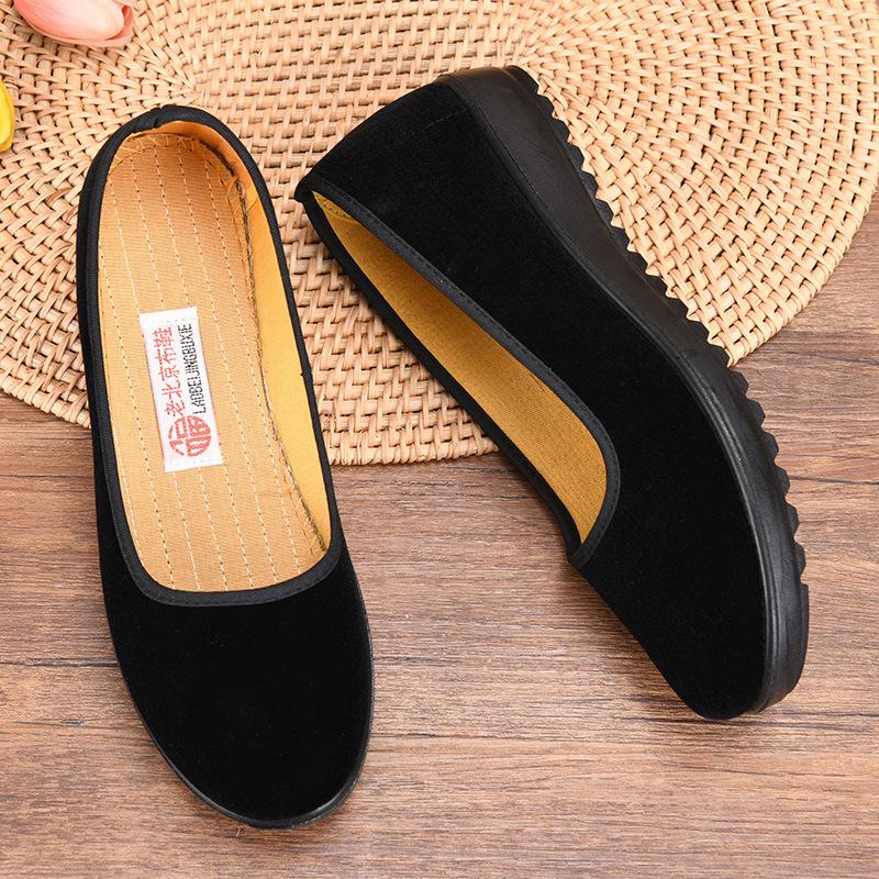 New flat-bottomed black single shoes, dance shoes, shallow-mouth breathable shoes