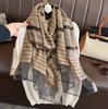 Silk Wool Scarf Shawls and Wraps for Women Foulard Headkerchief Luxury Brand Hijab New Lady Pashmina Scarves Bandana Poncho