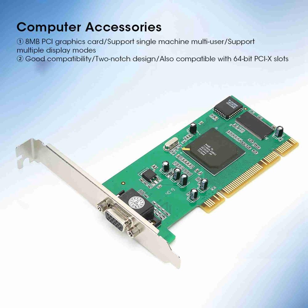 32Bit Interface Graphics Card 8MB Memory Video Card for for ATI Rage XL Industrial Computer