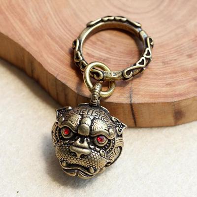 Metall Messing Tiger Schlüsselanhänger Diy Behänge Schmuck Zubehör Vintage Figuren