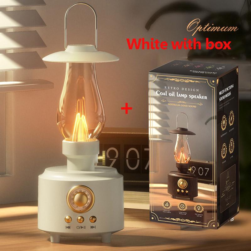 Classic Vintage Night Lamp FM Radio Night Light Bluetooth Speaker Subwoofer Hifi Sound Audio System Music Player TF USB Play