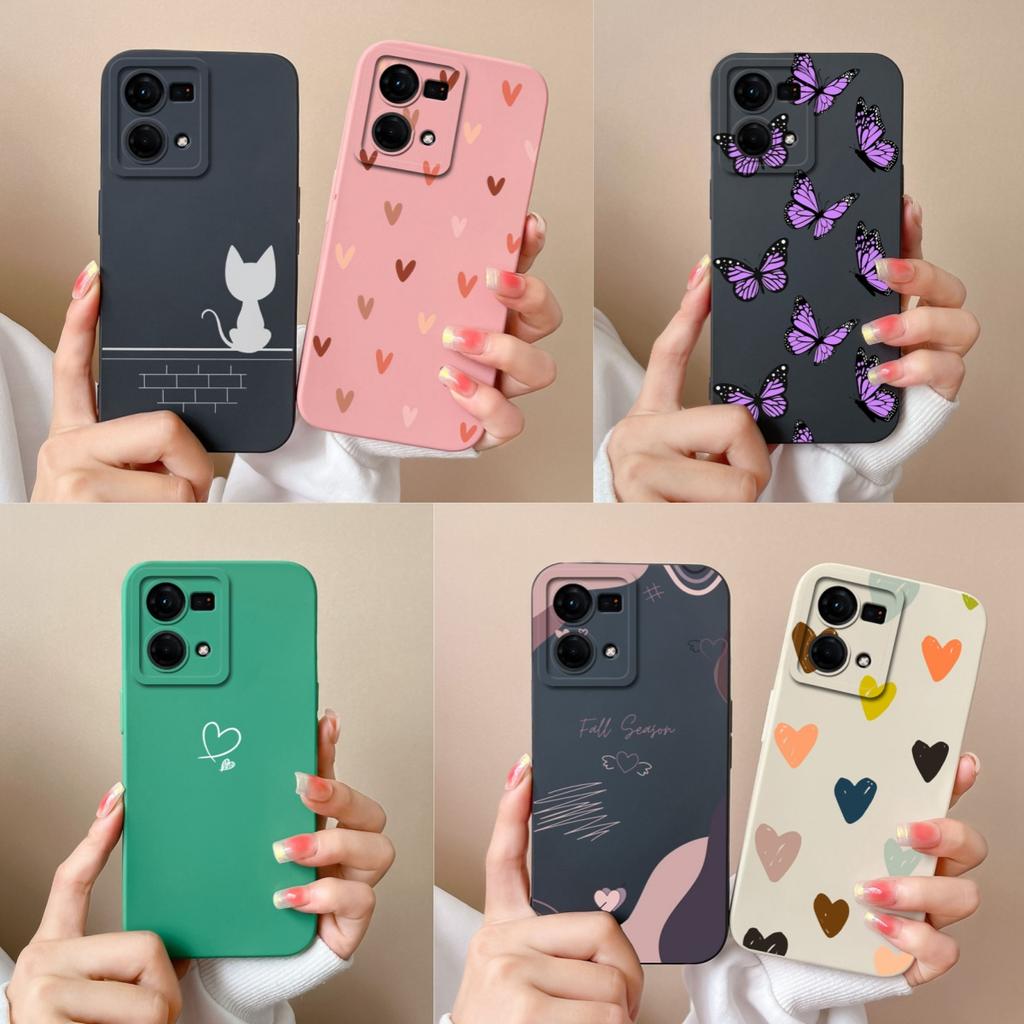 For Oppo F21 F21S Pro 4G 5G Phone Case New Fashion Liquid Silicone Camera Protection Back Cover For Oppo F 21 S Pro Funda Bumper