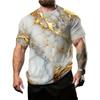 Summer New Men's Breathable Short Sleeve Top with Creative 3D Printed Patterns Fashionable Trend Daily Sports and Leisure Top