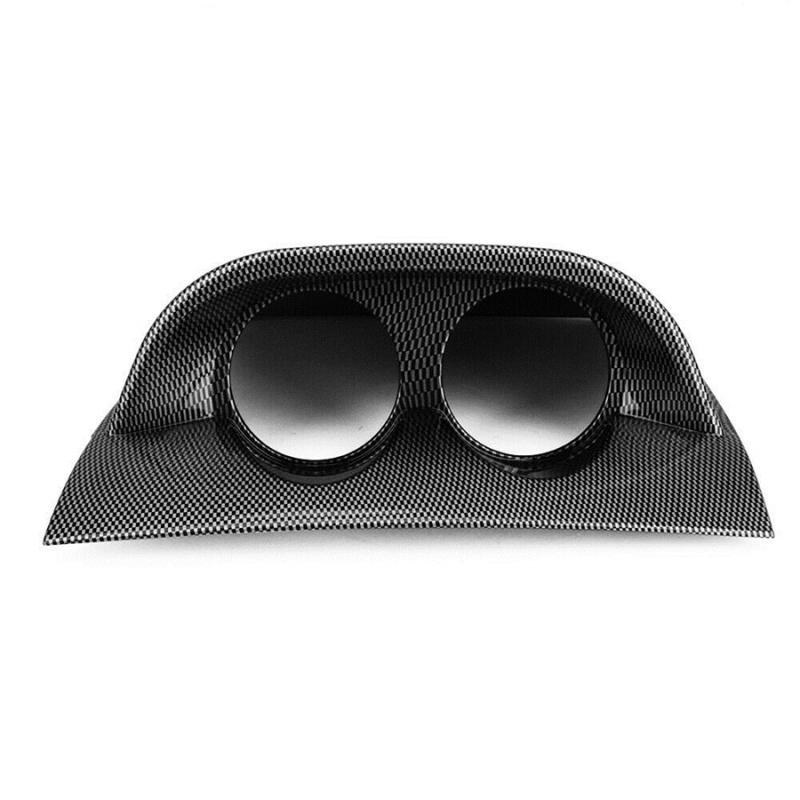 2'' 52Mm Carbon Fiber Look Dual Hole Dashboard Gauge Dash Pod Mount Holder