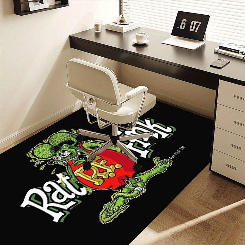 Rat Fink T-Shirt - Classic Green Mouse Car Racing TeeOffice Mat Perfect for Home Decor Office Desk Chair Rugs Chair Carpet for Office Polyes