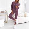 women's Striped Long Sleeve Bomber Jacket Cami Top Jogger Pants 3 Piece Tracksuit Outfit Set