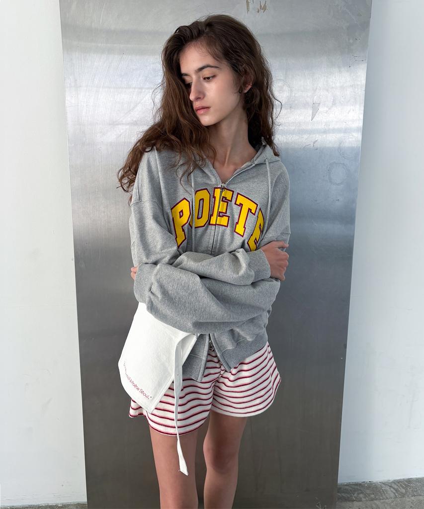 Poeteuseoul Cozy Stripe Shorts_Red