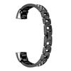 Stainless Steel Bracelet Women Inlay Rhinestones Wristband Wrist Decoration for FitbitBlack