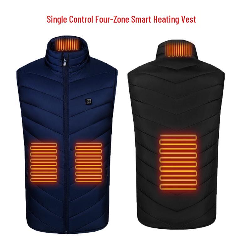 Vyhřívaná vesta se stojáčkem s USB nabíjením pro stálé teplo