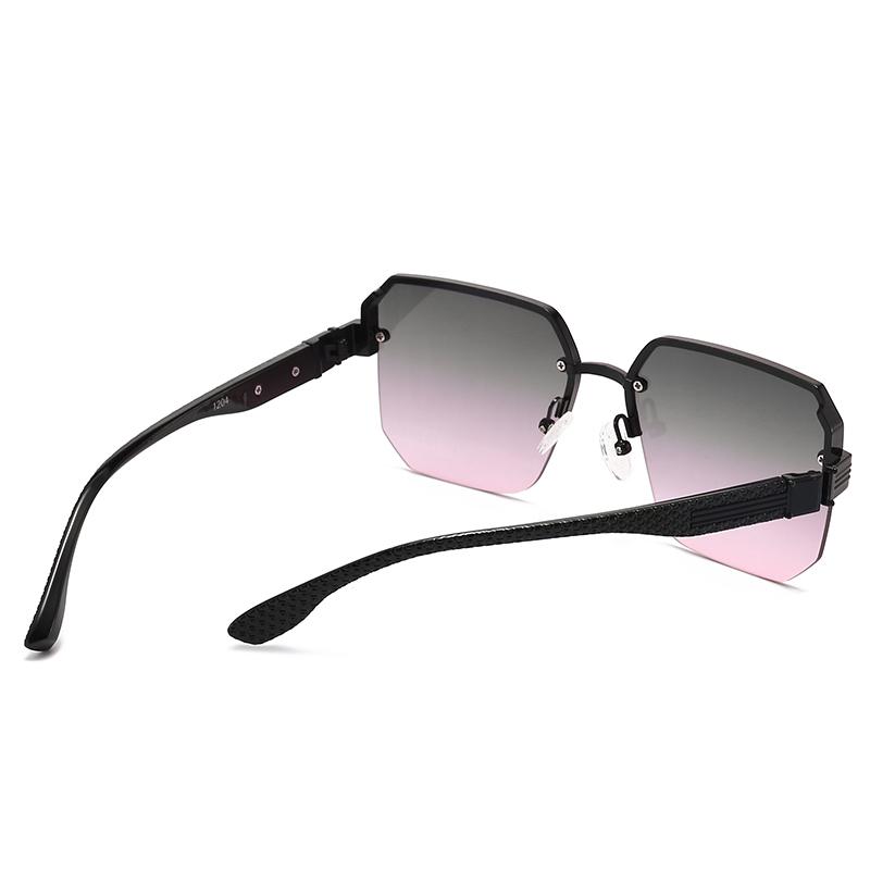 Metal Half Frame New Cut Edge Fashion Sunglasses Instagram Popular Street Photography Sunglasses 1204