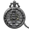 Orologio da Tasca al Quarzo a Forma di Lisca di Pesce Vuota Vintage Collana Catena Orologio Regali per Uomo Donna