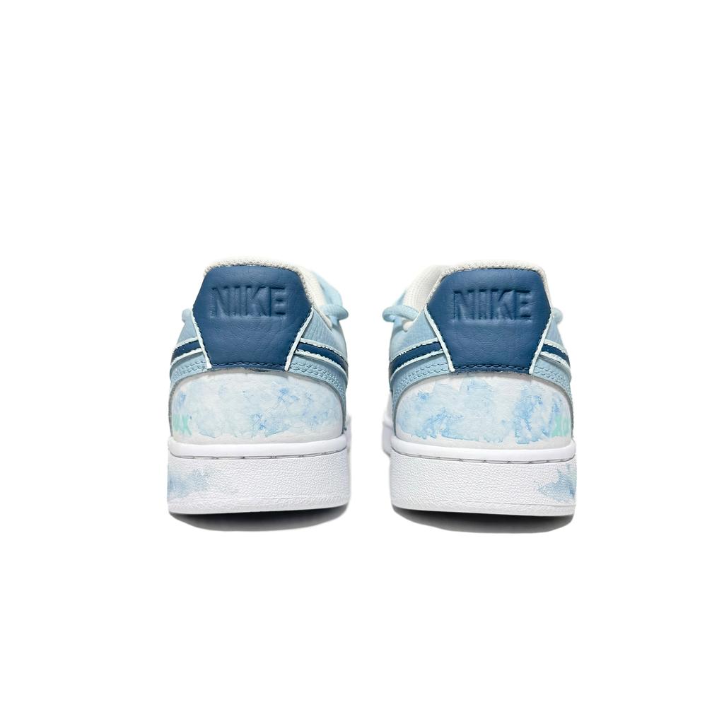 Nike Court Vision 1 Heartbeat Bear Slip Resistant Abrasion Resistant Low top Skateboard Shoes Unisex Blue CD5463-101(Team61-)