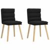 VidaXL Dining Chairs Set of 2 Black Fabric, Chair, Living Room Chair, Accent Chair, Kitchen Chair, Dining Seat 4101295