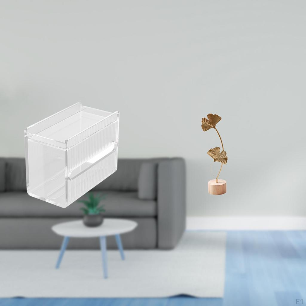 Acrylic Leaf Toilet Paper Storage Box Modern Metal Towel Dispenser Wall Mounted