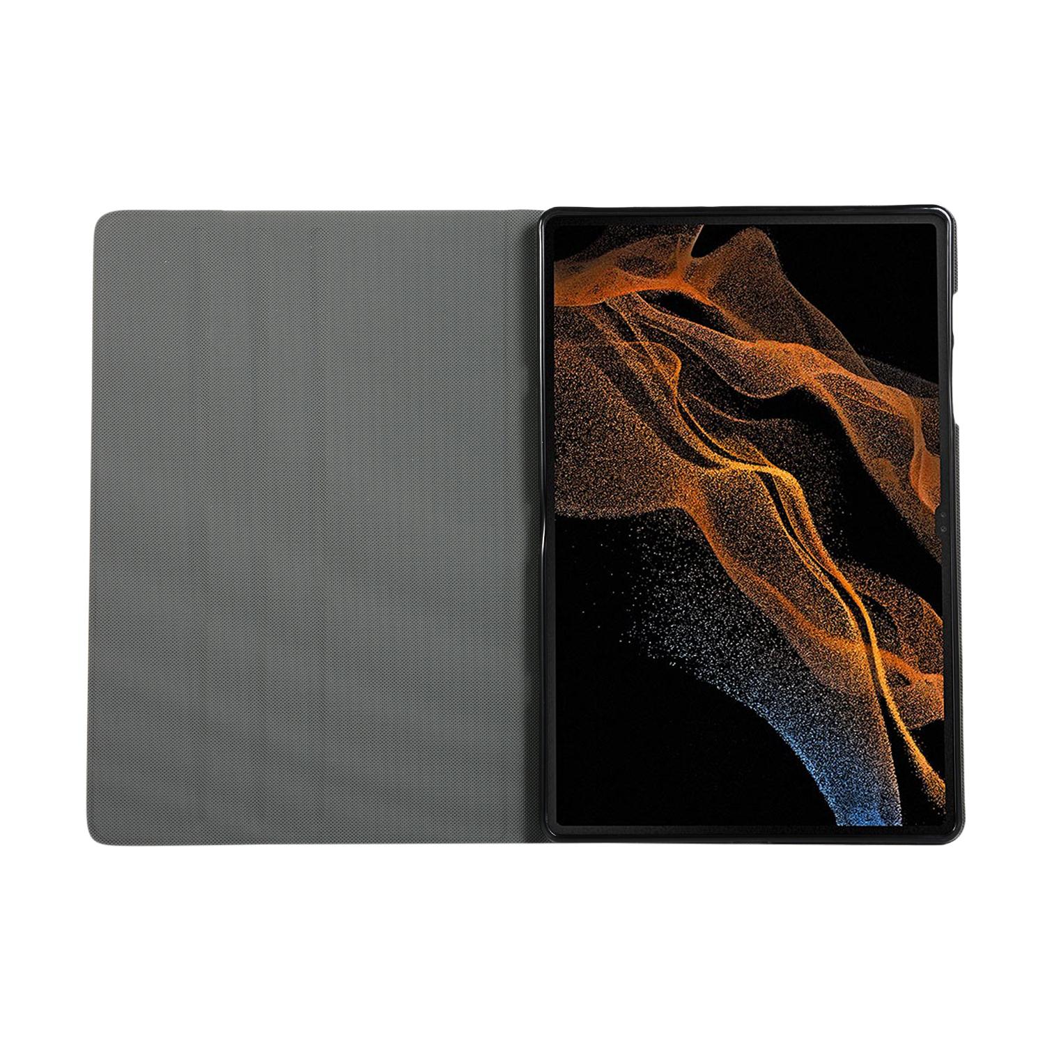 

For Samsung Galaxy Tab S9 Ultra/S8 Ultra PU Leather Folio Folding Case Stand Protective Cover Sky Blue