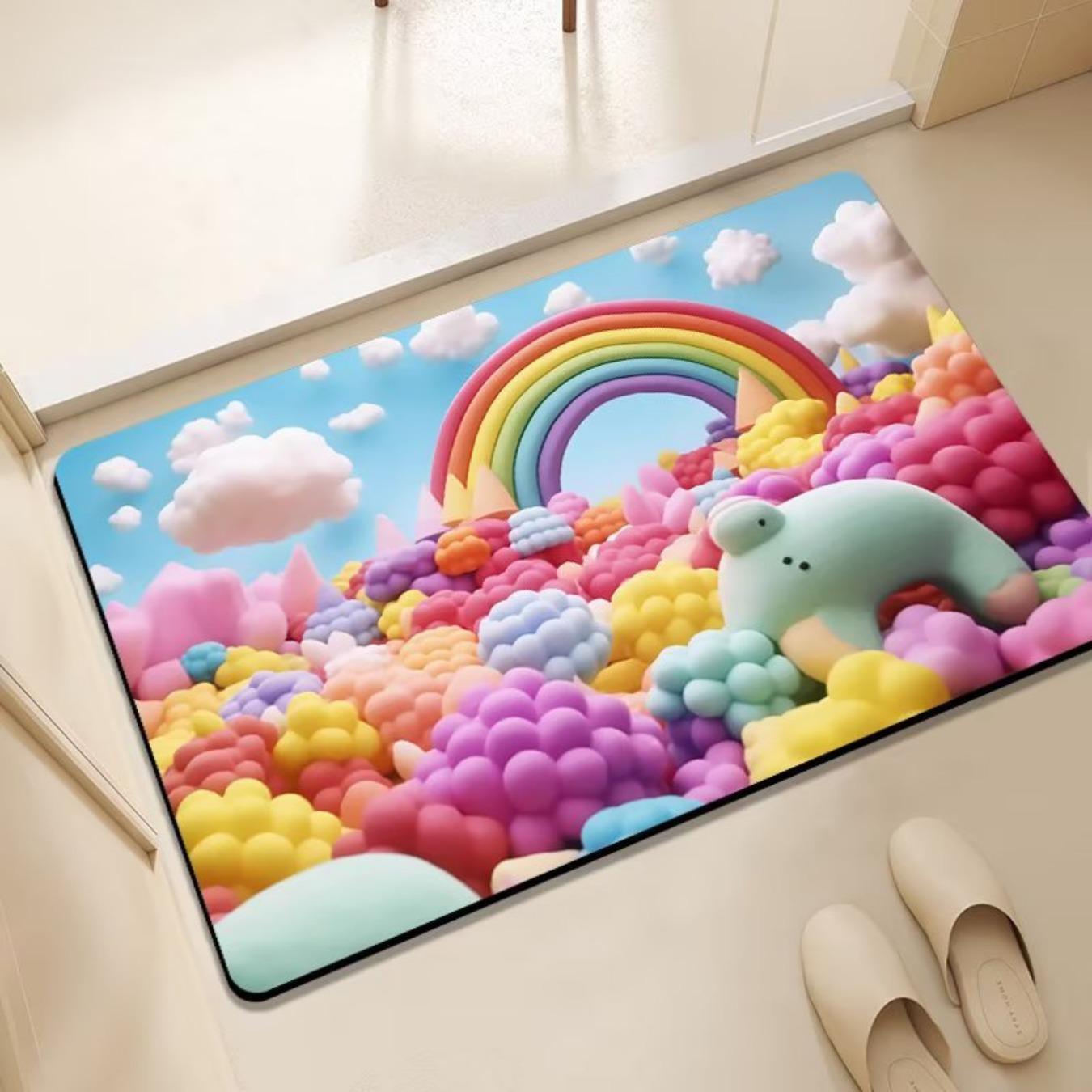 Диатомовая печать в ванной комнате утолщающий коврик для ванной нескользящие ковры — фото 5