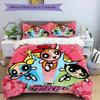 Powerpuff Girls Abenteuer Druck 3-teiliges Bettwäsche-Set Bettbezug mit 2 Kissenbezügen Zuhause Geburtstagsgeschenk