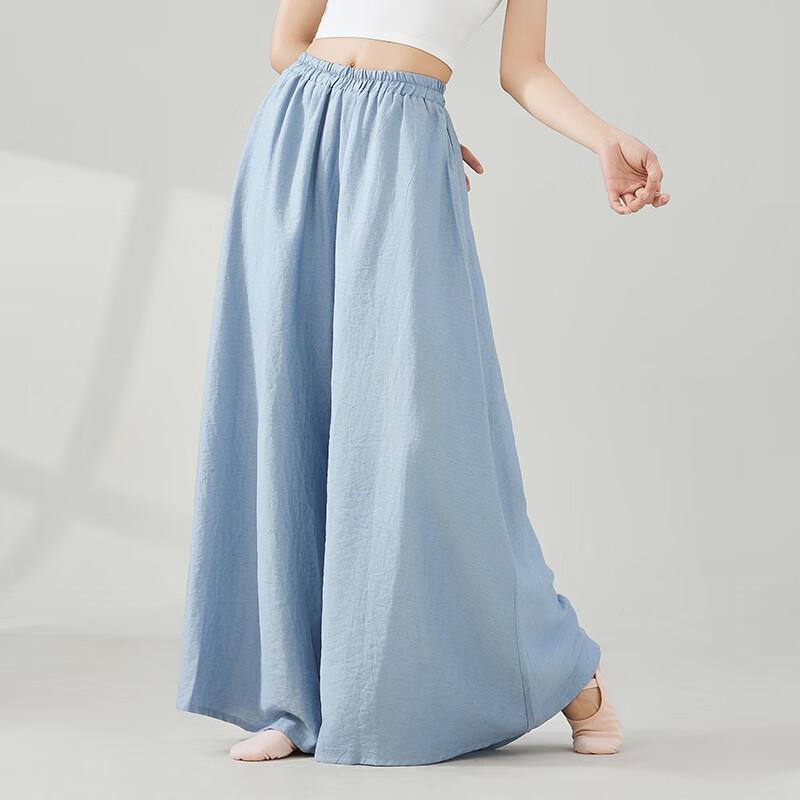 TIEJIAN Women s Wide-Leg Flowy Dance Pants One Size