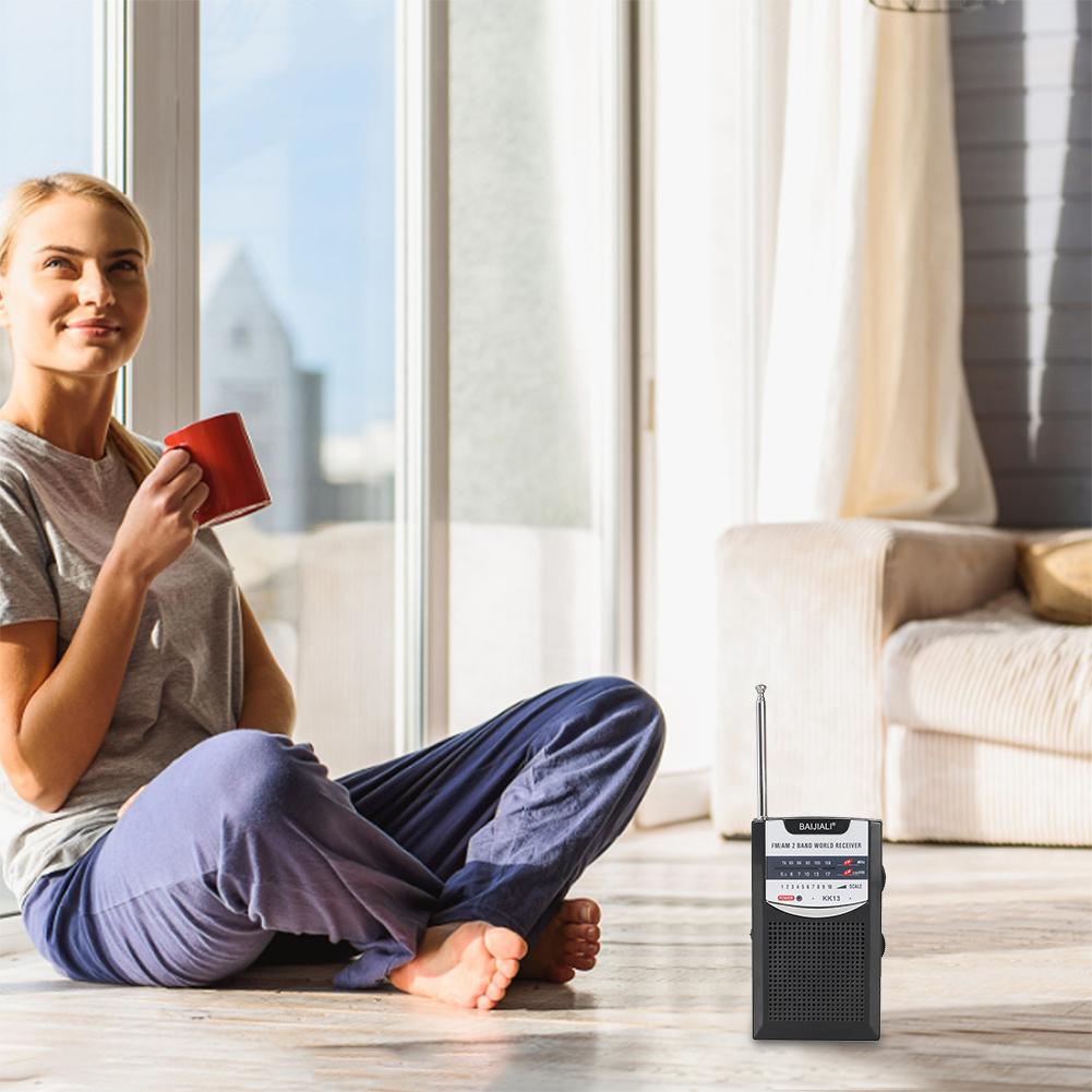 Outdoor Radio Dual Band Stereo Radio Telescopic Antenna Portable Mini Radio AM/FM Retro World Receiver for Outdoor Emergency Use