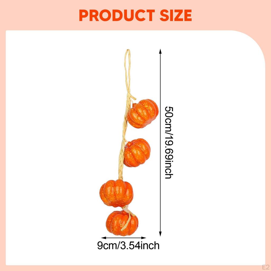 Artificial Pumpkin String, Hanging Ornament, Lifelike Fake Pumpkin, Foam