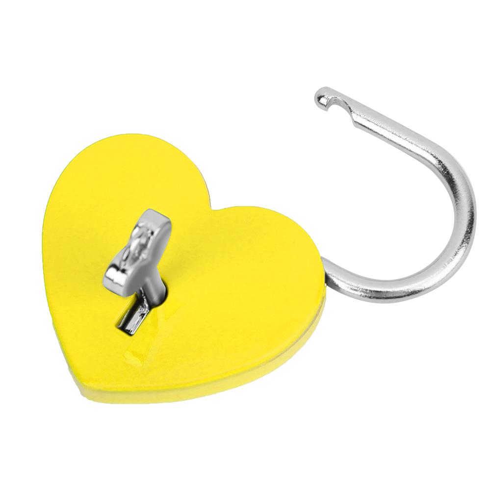 Heart Lock Metal Colorful Exquisite Padlock Household Craft Supplies with Key 45x59mm