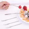 Kleine Edelstahlgabeln für Cocktail-Vorspeisen-Dessert-Party 10 Stück 2-Zinken-Obstgabel Haushalt