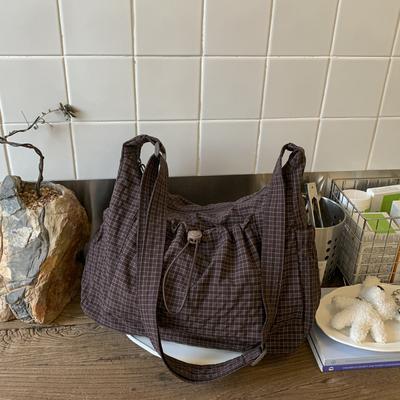 Borsa alla moda e di tendenza retrò di grande capacità, Borsa tote casual da donna, Borsa a tracolla singola