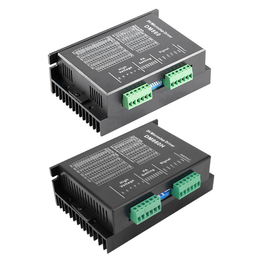 DM860H DM860 Steppermotorkontroller 0–200 kHz 2-faset stepperdriver AC18–80 V eller DC 24–110 V 2 A–7,2 A 2 H for Nema34 steppermotor
