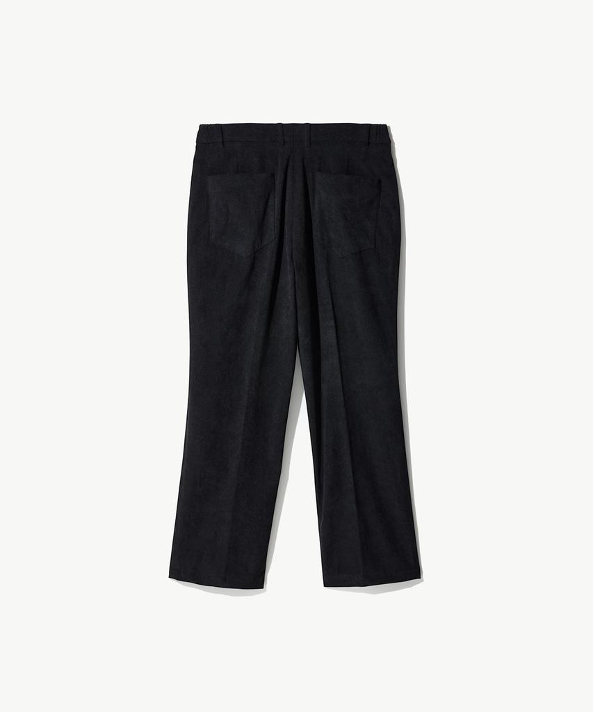 STCO Corduroy One-Pleat Pants Black (Wide Fit)_Spaxa51Wsb